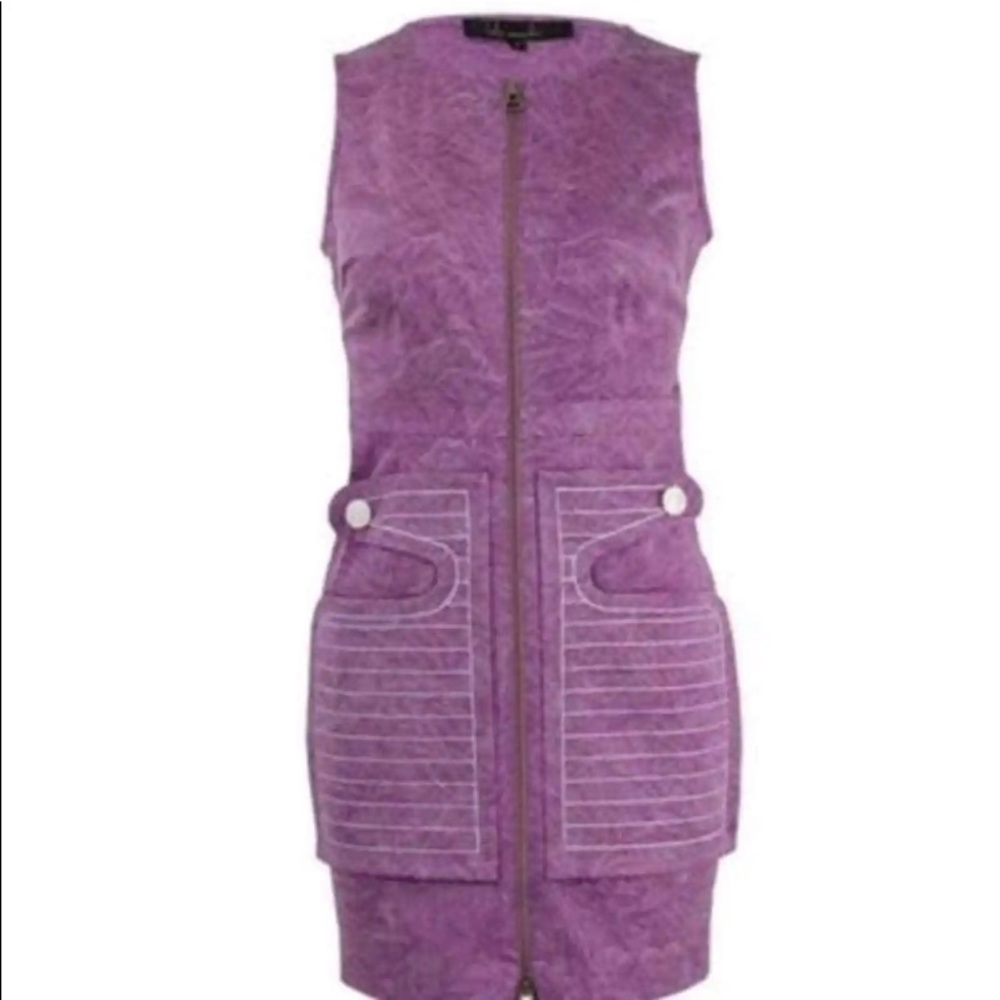 $485. Kelly Wearstler Purple Mineral wash  Gena mini 👗“Vintage” Dress size 08 - Picture 11 of 14